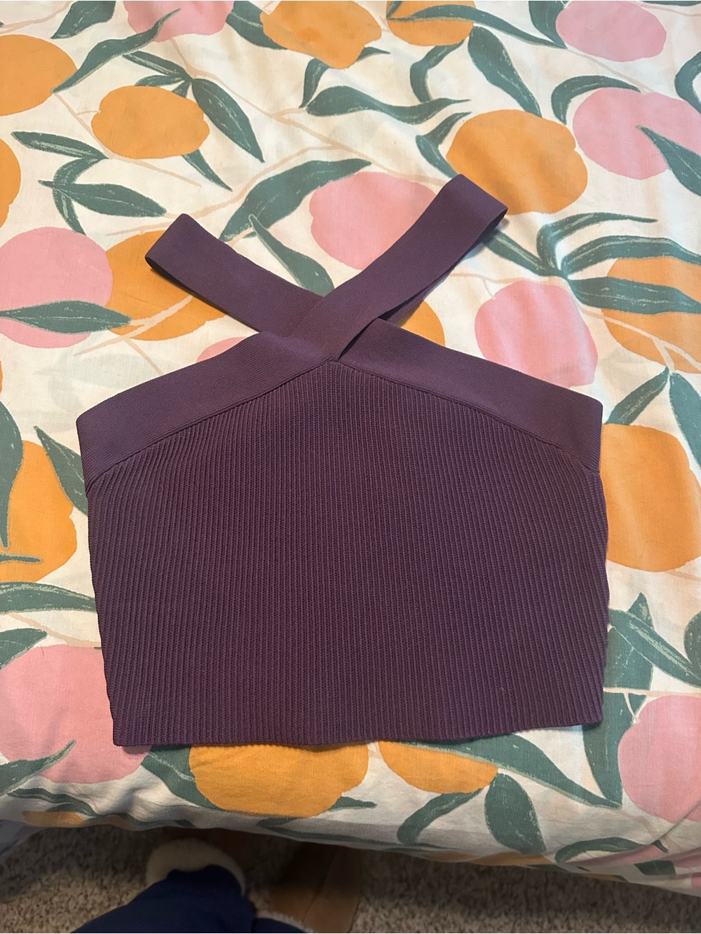 Babaton top shirt blouse size M
Purple eggplant color 
Tank top fun neck design